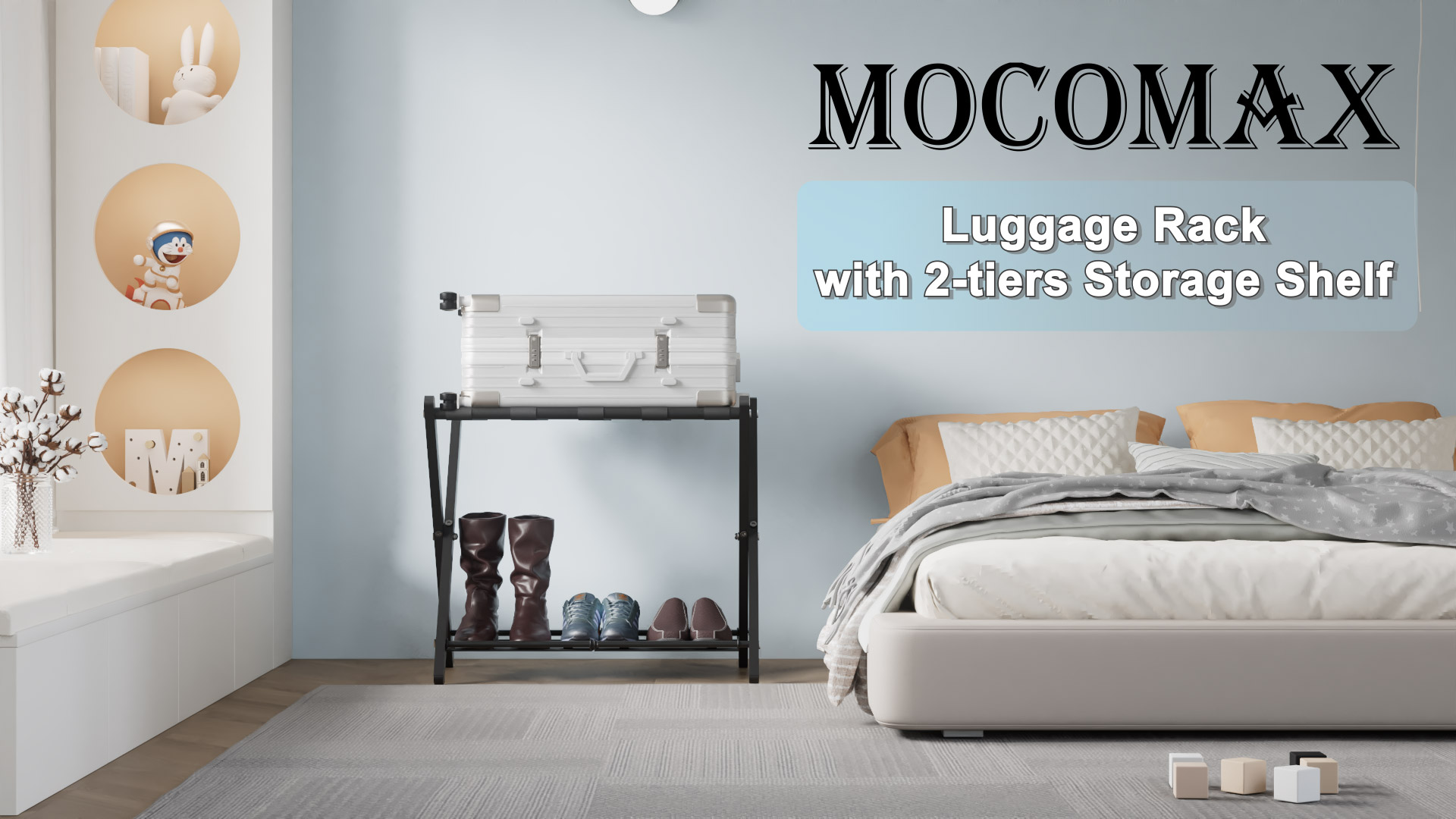 Amazon.com: mocomax 1 Pack Folding Luggage Rack for Guest Room