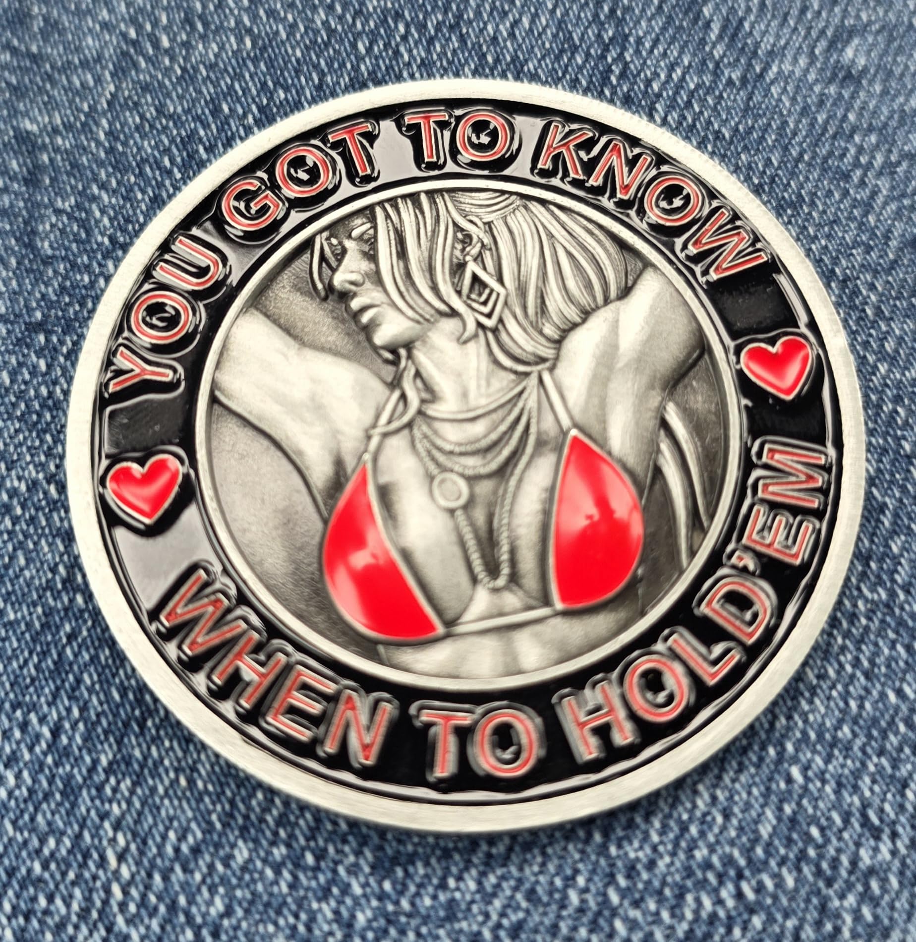Poker Card Protector You Got to Know When to Hold'em Heavy Metal Texas Holdem Omaha Gambling Token Trinket Great Gift for Card Player Challenge Coin