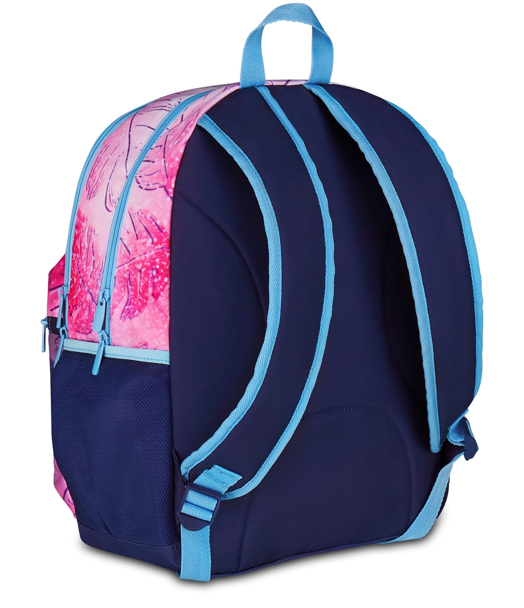 Seven Zaino Lilo & Stitch Doppio Scomparto, Blu, Tasca Frontale con Zip e Tasca per Borraccia, Bambina, Scuola Elementare