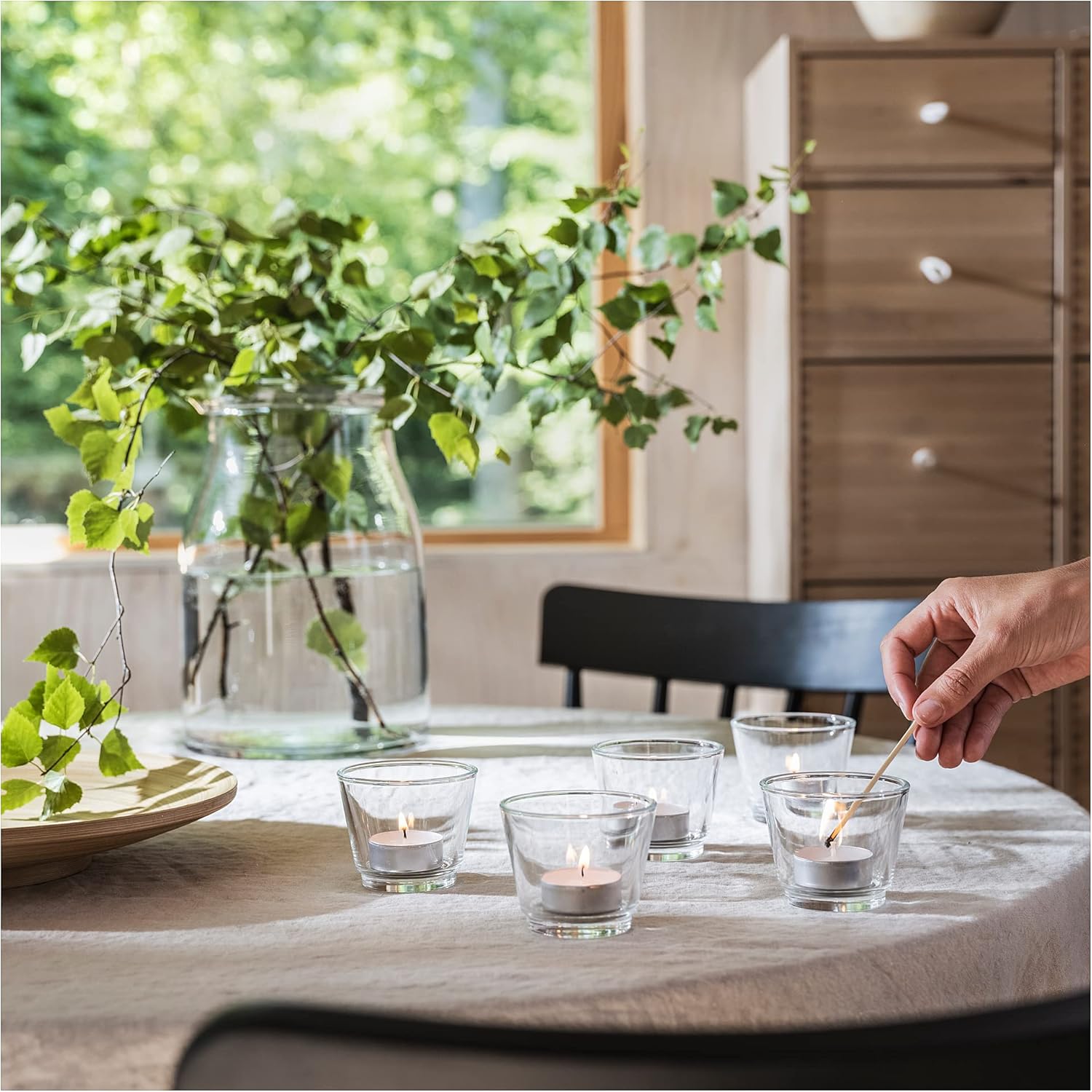 ADLAD Scented tealight, 3.5 hr, Scandinavian Woods/White