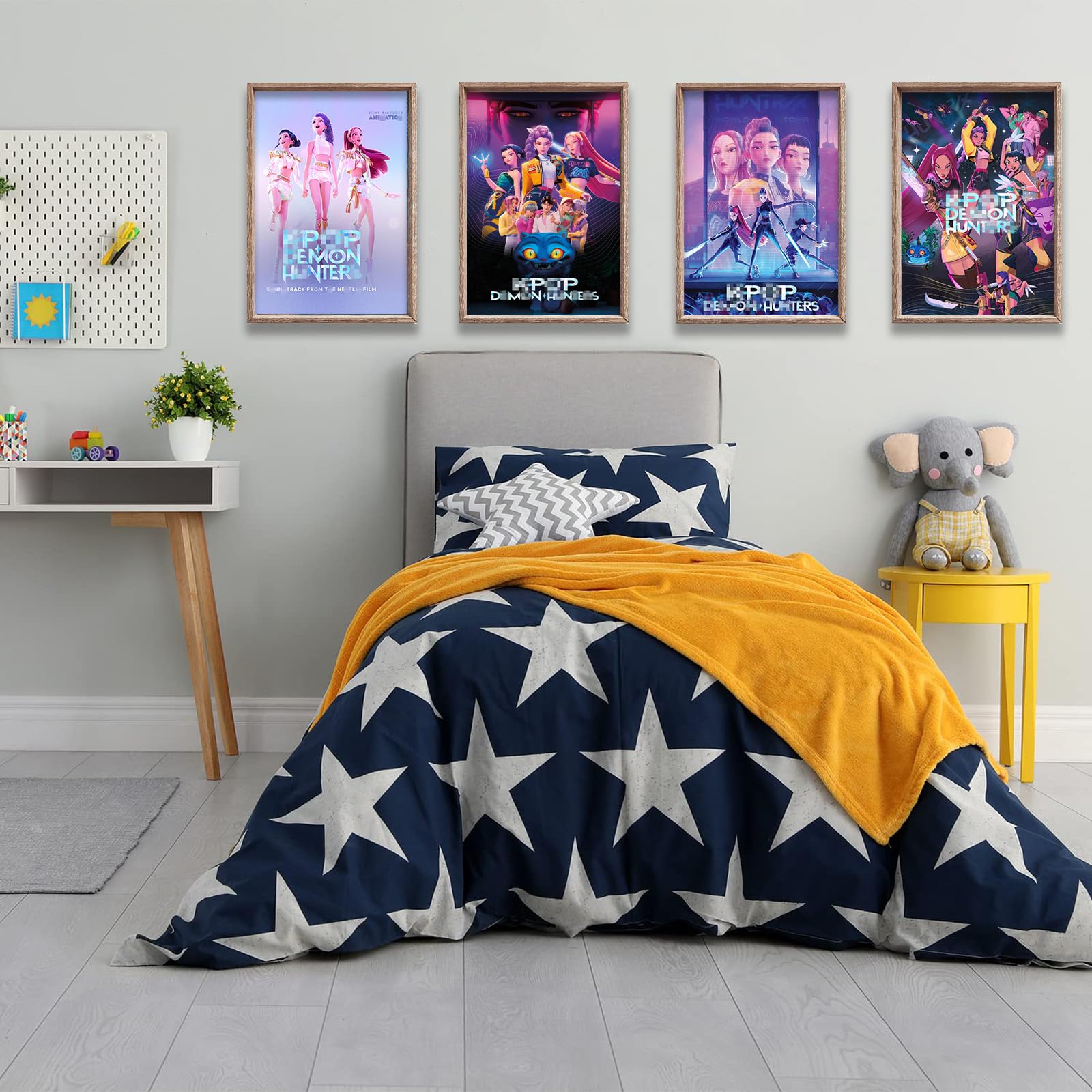 MODEQQ 4 Pièces Affiche Decoration Murale Huntrs Photo Toile Poster Tableaux 21X30 cm