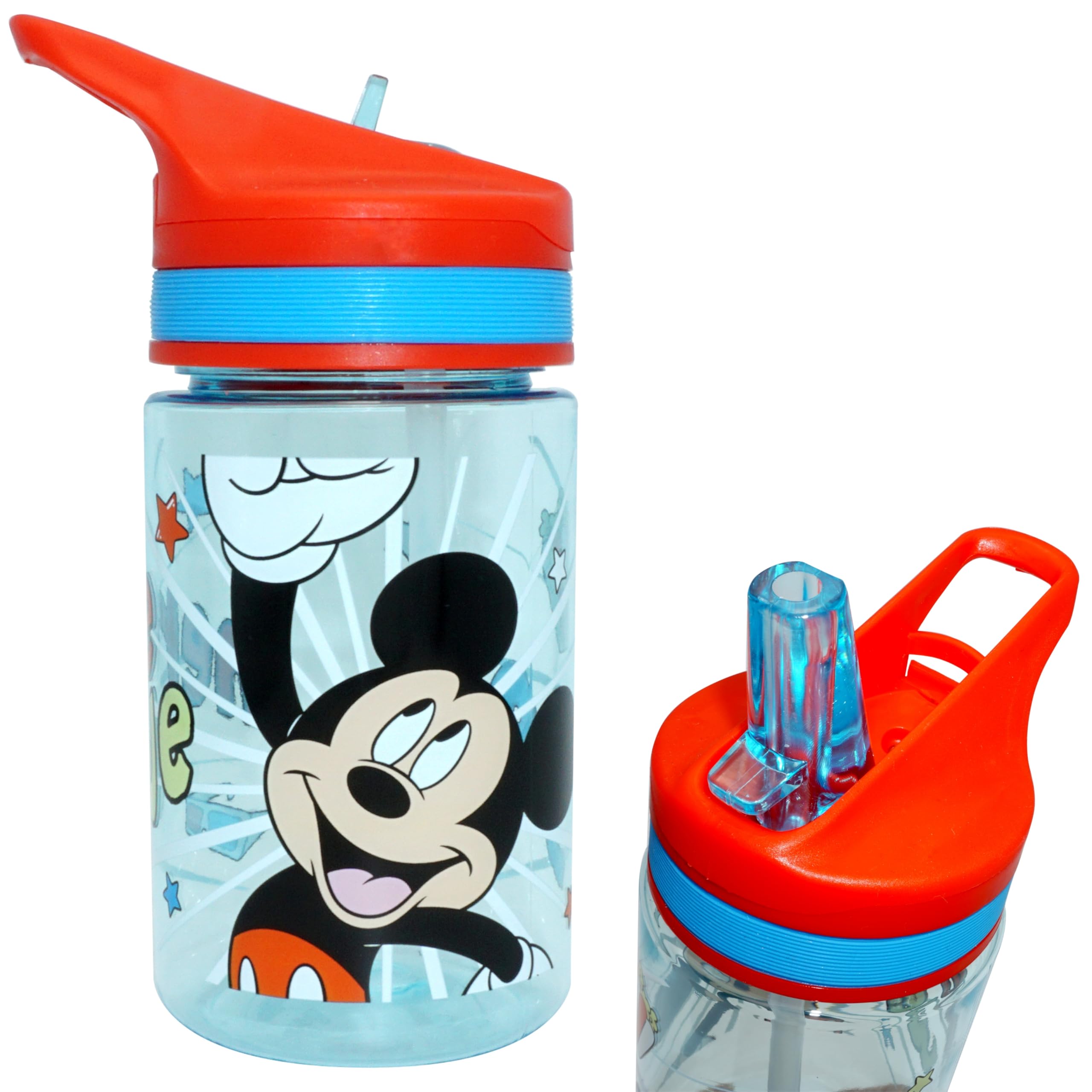 Srv Hub Boys Mickey Mouse Tritan Water Bottles Drinking Gym 400Ml – Bpa-Free Leakproof Tritan Bottle With Flip Lid – Reusable Disney Drink Bottle For School, Travel, Sports – & Girls Ages 3+