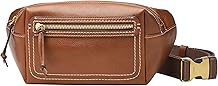 Fossil Mens Fletcher Leather Belt Bag, Medium Brown Model MBG9612210