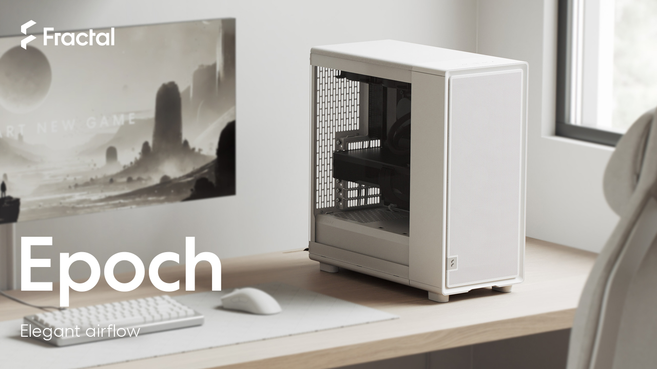 Fractal Design Epoch White RGB - Tempered Glass Clear Tint- High