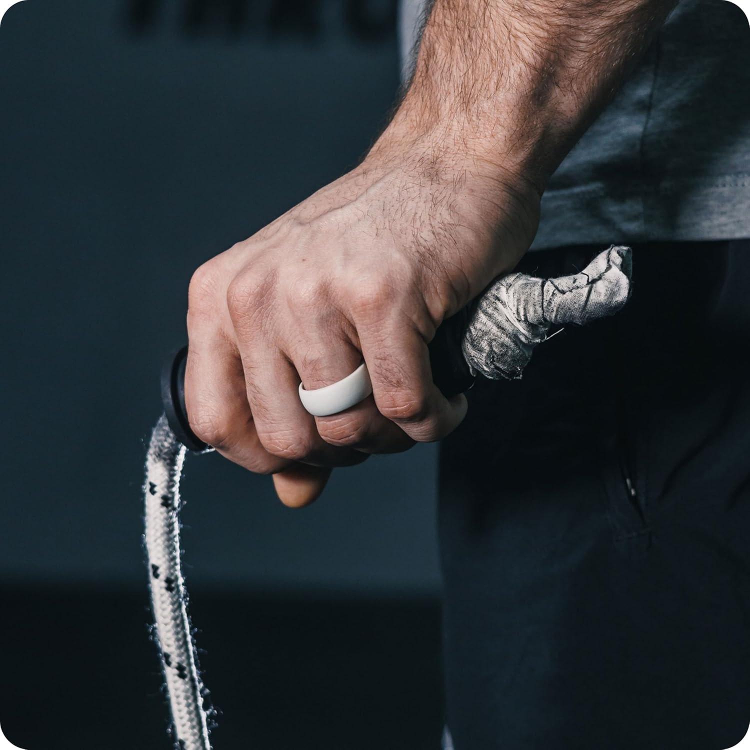 Rinfit Silicone Rings for Men 9mm Wide, 2mm Thick - Mens Silicone Wedding Bands - Step Edge, Rubber Ring for Sports & Workout - Patented Design - Image 8