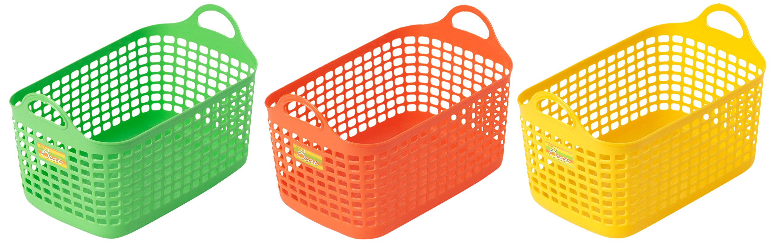 Amazon.co.jp: サンコーPC カラフル野菜室バスケット ワイド 3個組