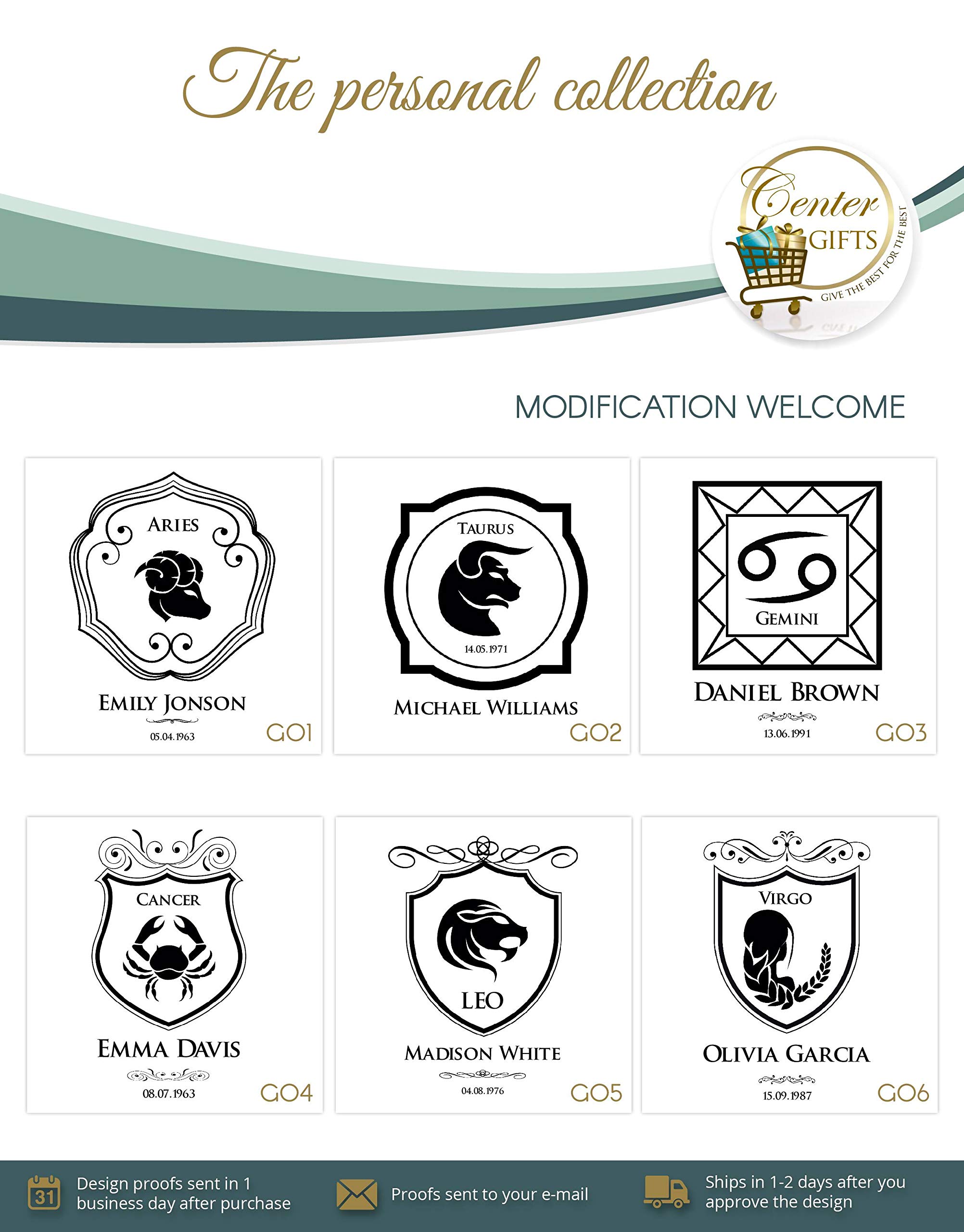 Personalized Birthday Mug Zodiac Sign Core with Smooth Finish | Moscow Mule Copper Mugs Premium Quality Frosty Mug with Handle| Pure Solid Copper Mugs Perfect for Cold Drinks Beer Wine Parties (16 oz)