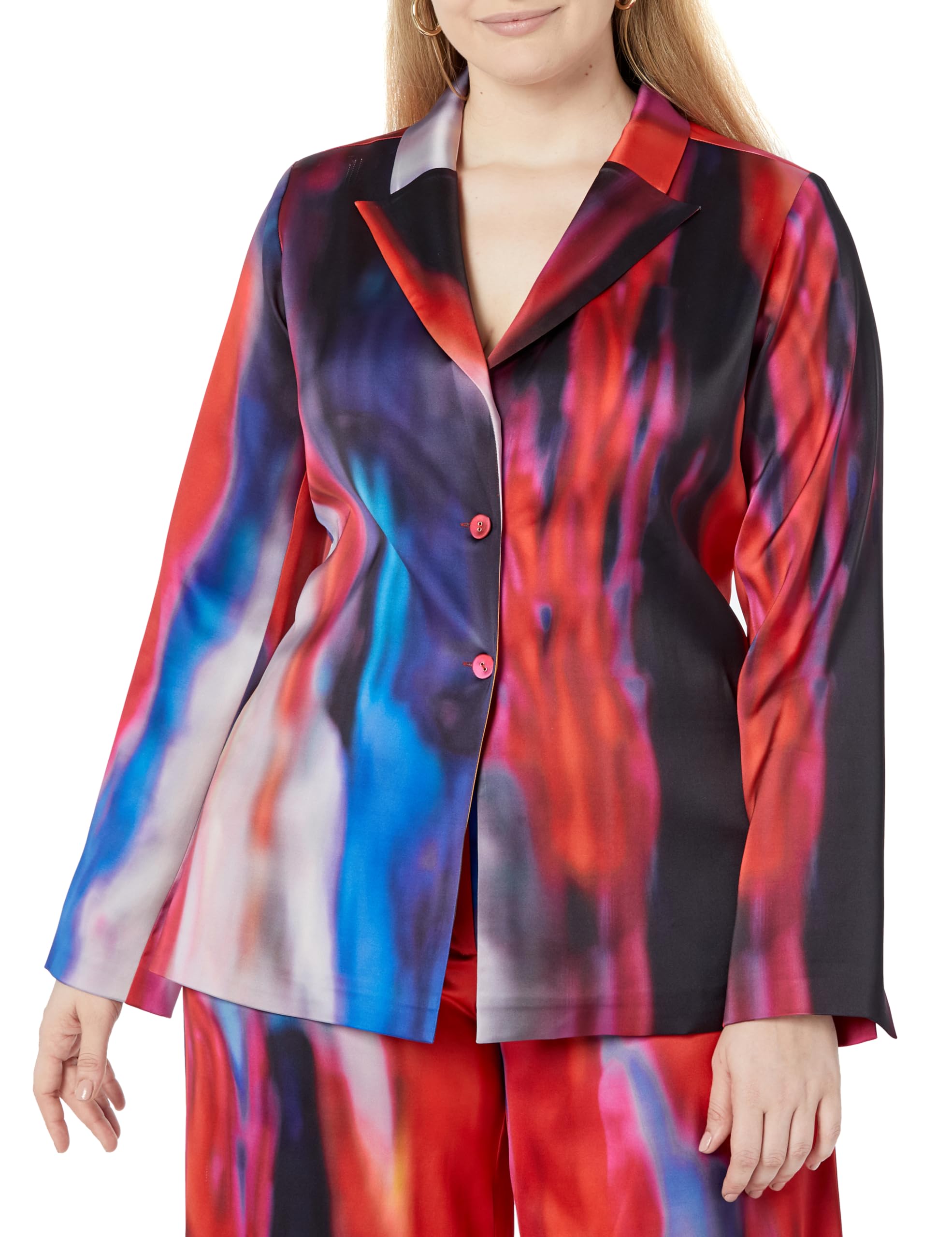 The Drop Women's Multi Print Adjustable Open-Back Blazer by @itsjuliettefoxx, M