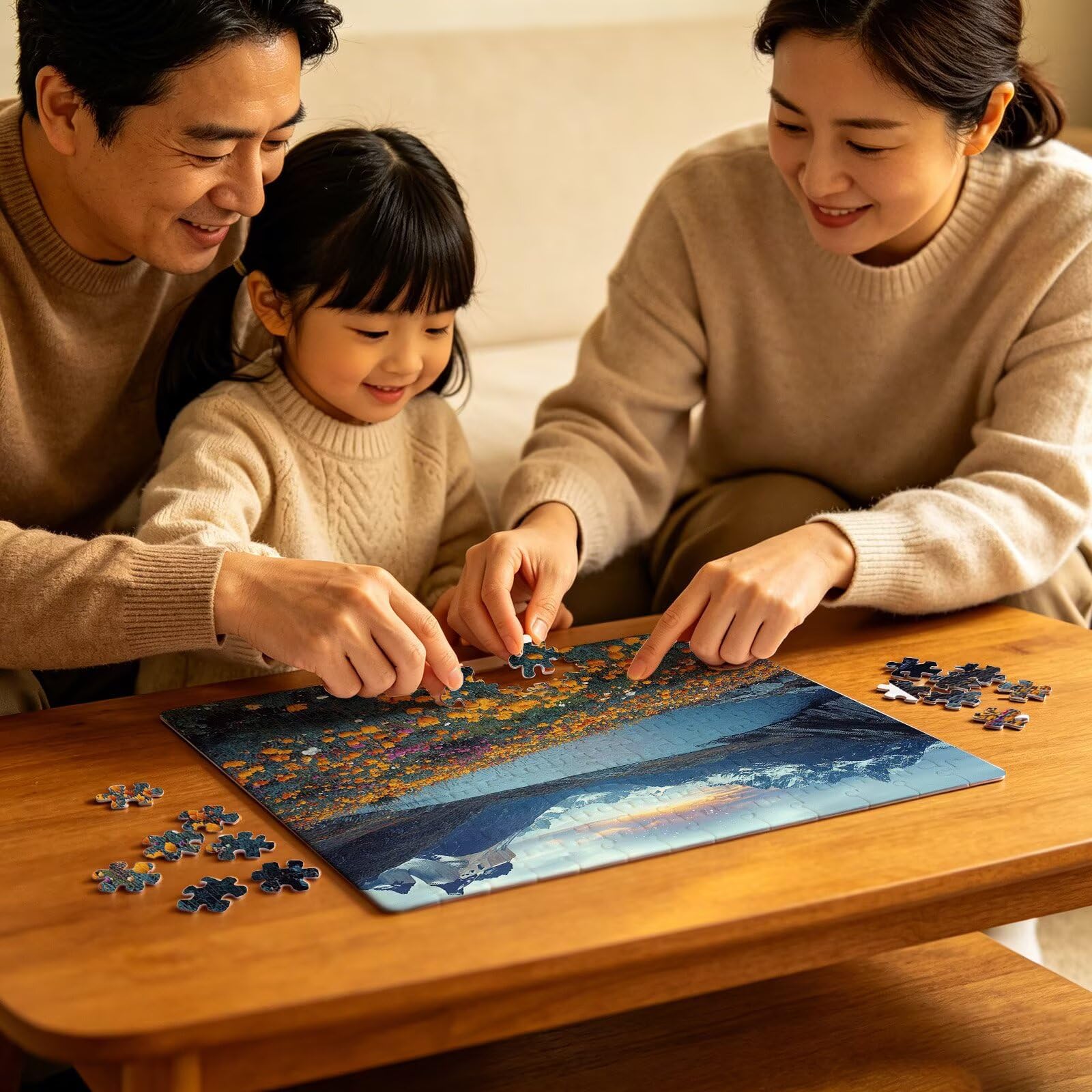 Puzzle lago Paesaggio(4), Puzzle Adulti 3000 pezzi, Puzzles Legno con Squisita Scatola di Imballaggio, Rompicapo per Esperti con Incastro Perfetto, Stampa Alta Definizione, Regalo per Adulti W3H-895