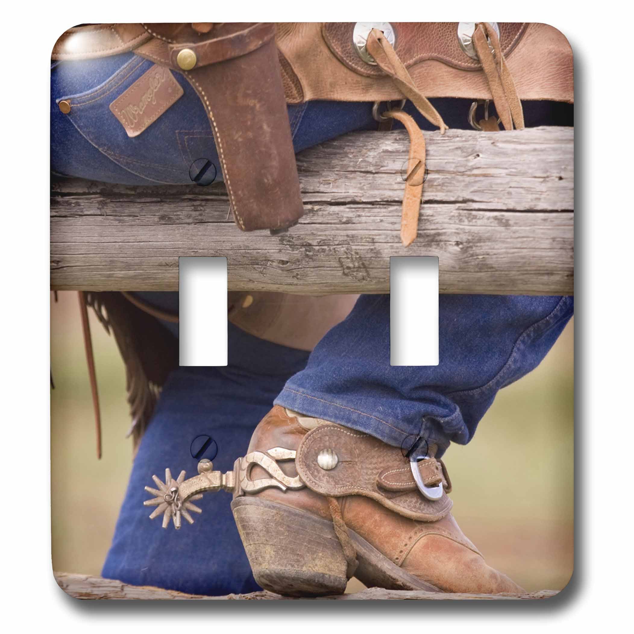 Interrupteur double Ponderosa Ranch Cowboy 3dRose lsp_93537_2