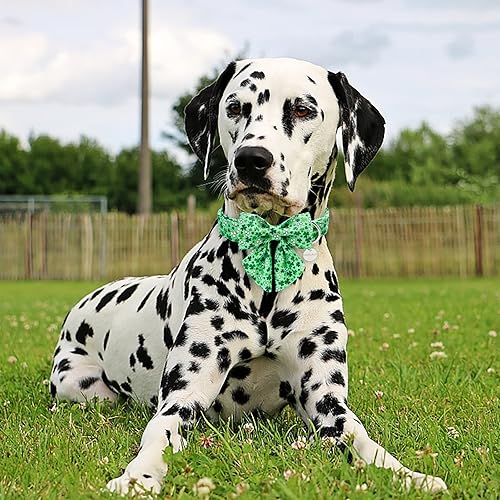 Miniatura 5 de UP URARA PUP Collar para perro del día de San Patricio con pajarita collar de algodón para el día de San Patricio para cachorro niña niño perro o