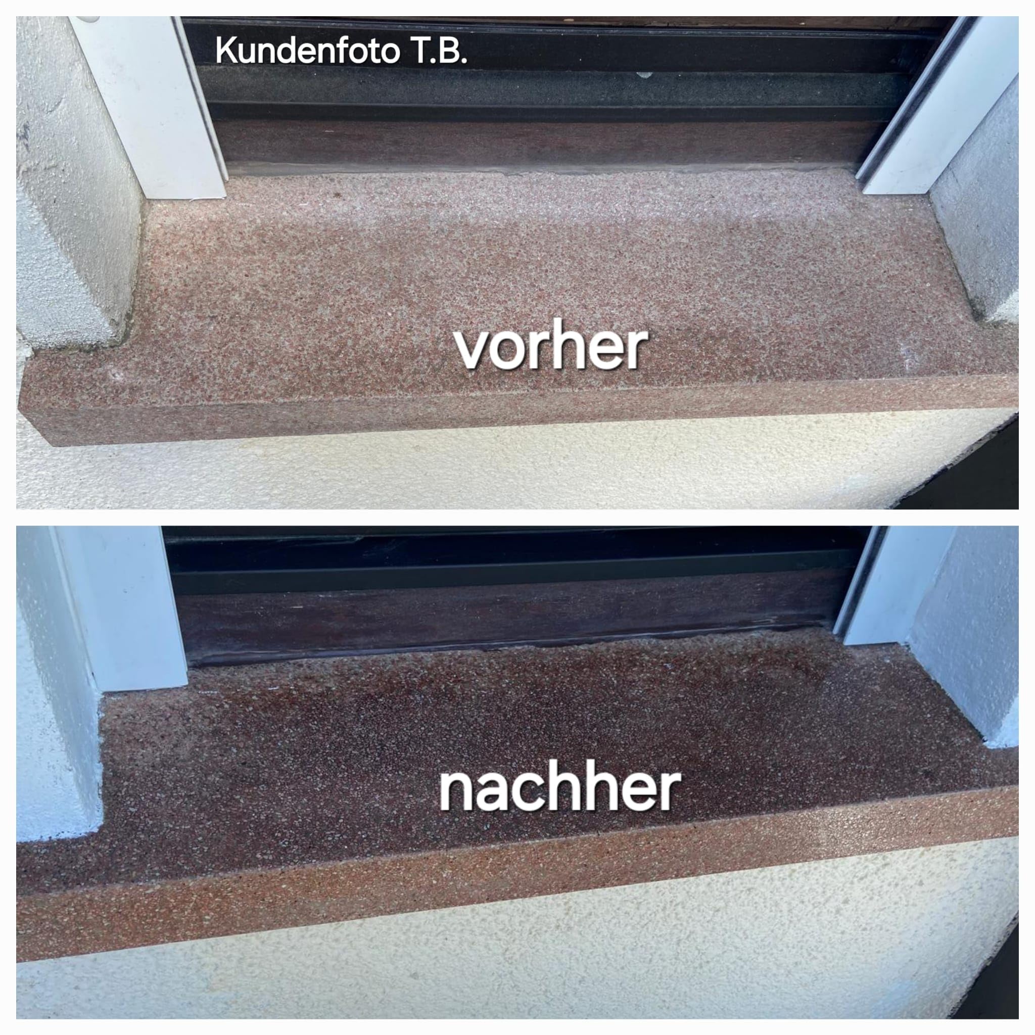 CleanPrince 2x5= 10 Liter Steinversiegelung für Terrassenplatten und Natursteine | mit Farbvertiefer | Steinsiegel Marmor Granit Natursteine Beton farbvertiefend