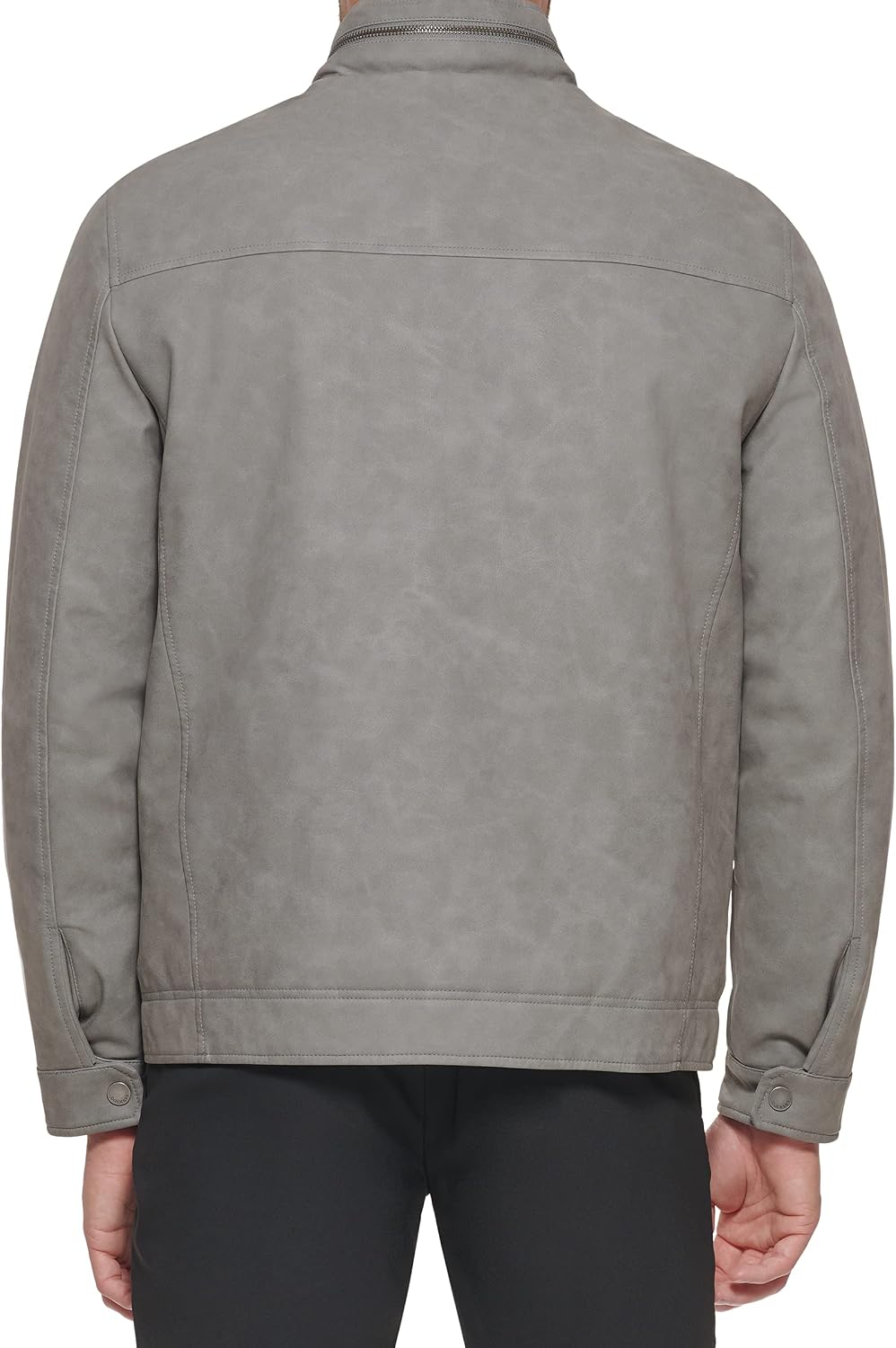 DOCKERS Men's Dockers Men's Faux Leather Military Jacket