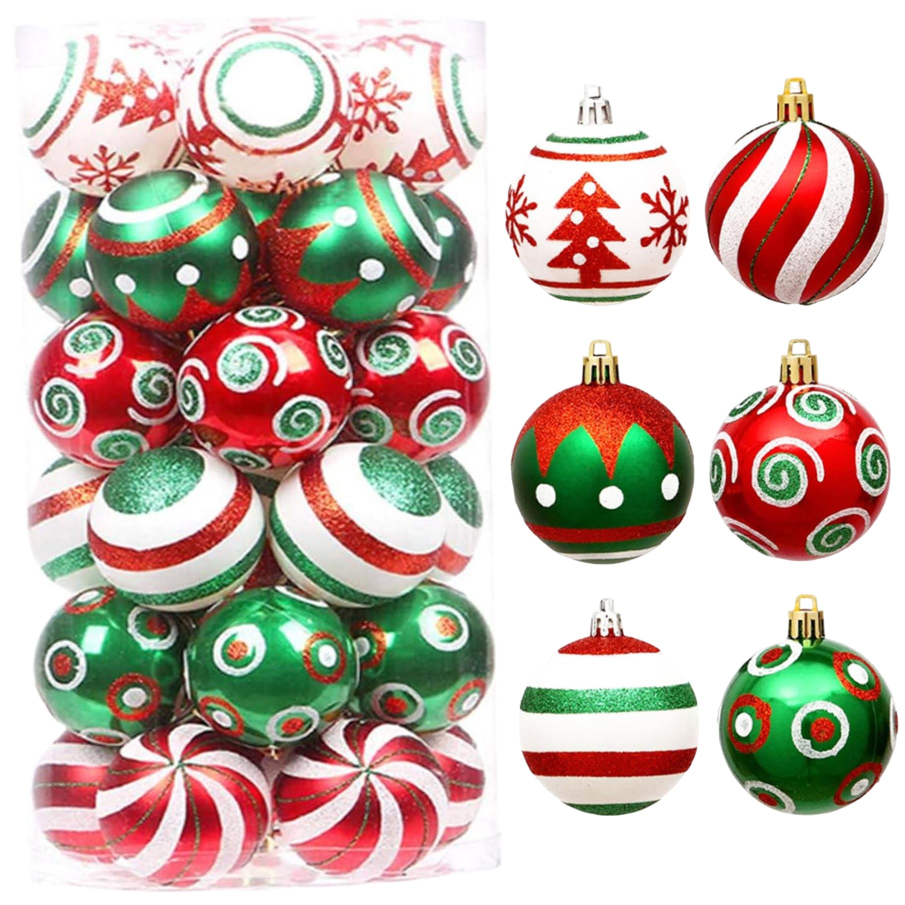 Boule de Noël plastique incassable lot de 30 pièces pour sécuriser votre sapin