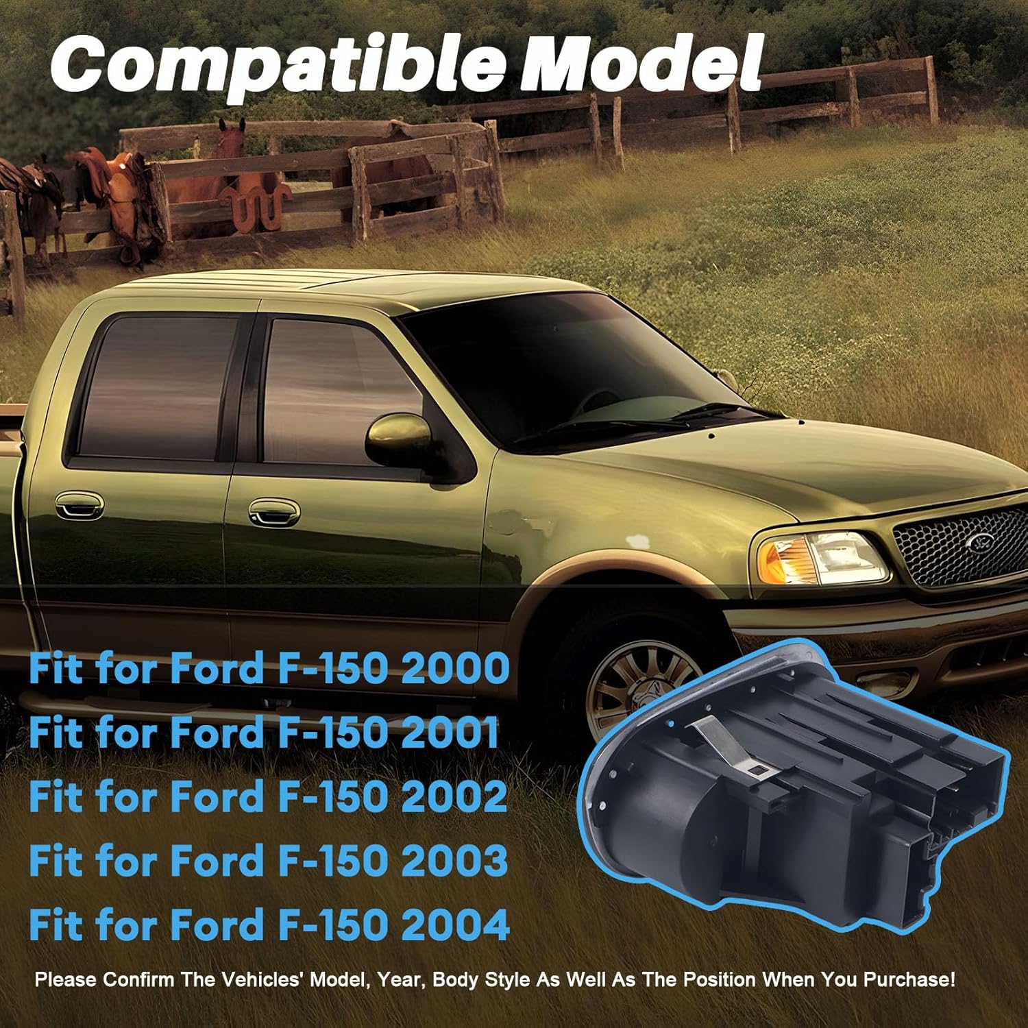 YL3Z11654DAD Headlight Switch Fit for Ford F-150 Truck 2000-2004 Headlamp Driving Lamp Fog Lights Replaces 1S2668, YL3Z-11654-DAC, YL3Z-11654-DAD, YL3Z11654DAC