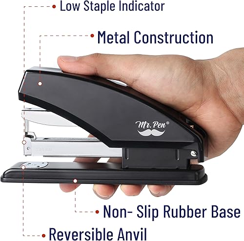 Vista 5 de Mr. Pen Grapadora resistente, capacidad de 60 hojas, 3600 grapas