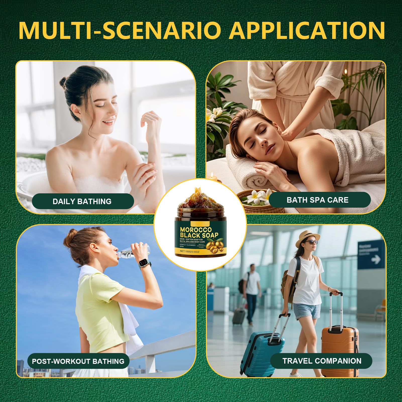 Maroko czarne mydło Morocco Black Soap z rękawiczkami do peelingu, czarne mydło z oliwkami i różą, maroko, peeling do ciała, Bio Morocco Black Soap, nawilżające mydło, czarne dla miękkiej skóry