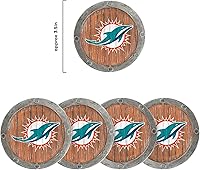 Vista 46 de NFL Team Logo 5-Pack Barrel Beverage Drink Coaster Set