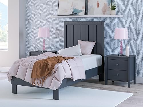 Miniatura 12 de Signature Design by Ashley Socalle Casual Twin Panel Platform Bed, Foundation or Box Spring Not Needed, Black Negro -,Blanco,Azul,Marrón miel,Beige