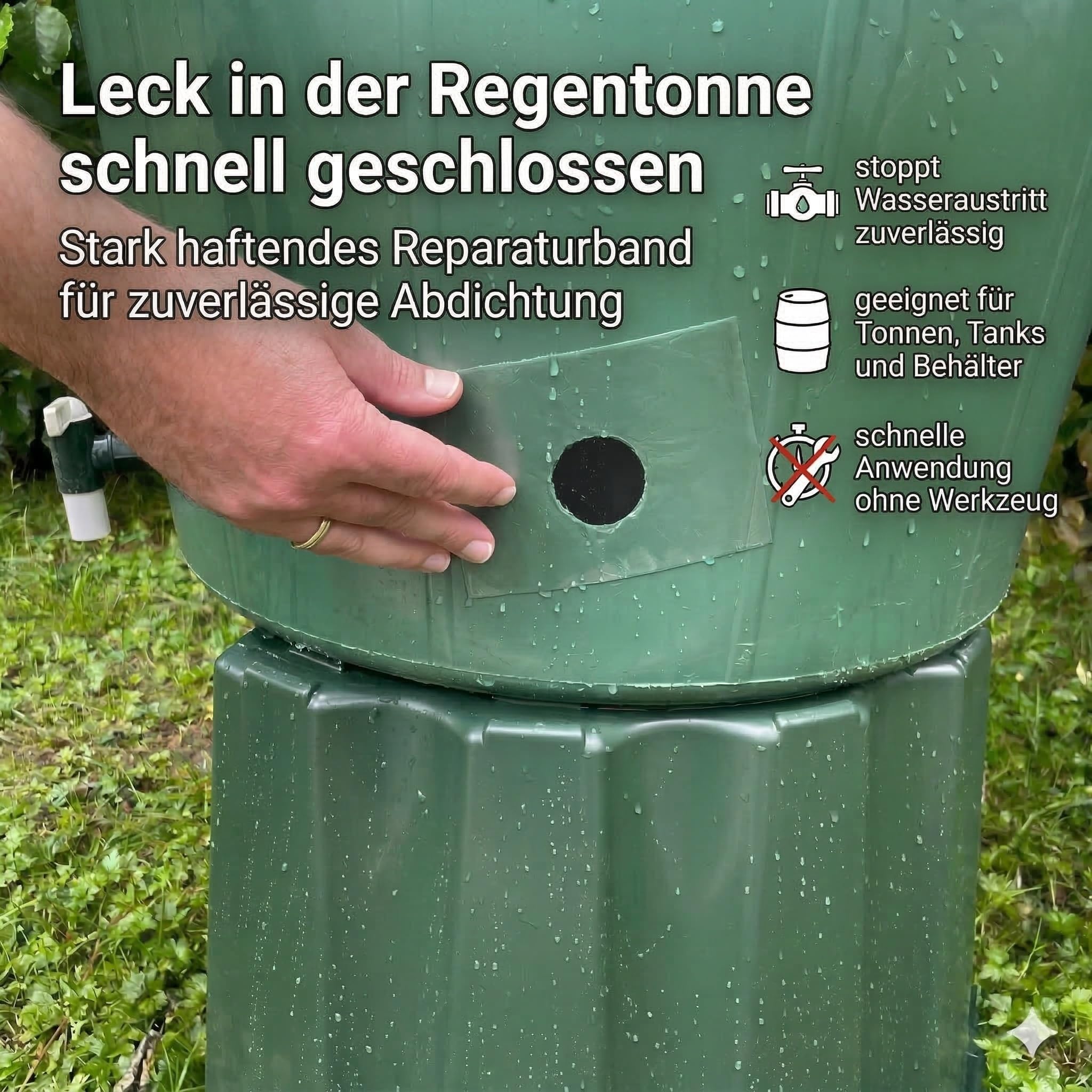 Unterwasser Klebeflicken, Reparaturflicken für Pool, Zelt, Plane, Dachrinne, Schlauchboot, Acrylatkleber (10 Stück 10 cm x 15 cm, Transparent)