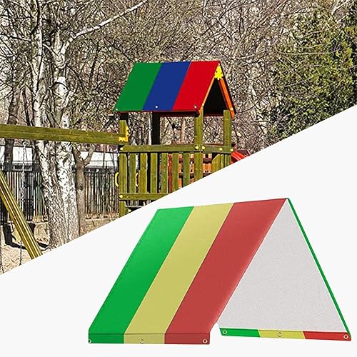 Miniatura 5 de predolo Swing Set Sombra Lona Sombra Pantallas Techo Tienda Techo Techo Toldo Rojo Amarillo Verde