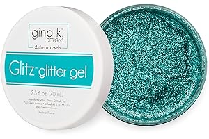 Gina K. Designs for Therm O Web Glitz Glitter Gel, Turquoise Sea, 2.3 Ounces