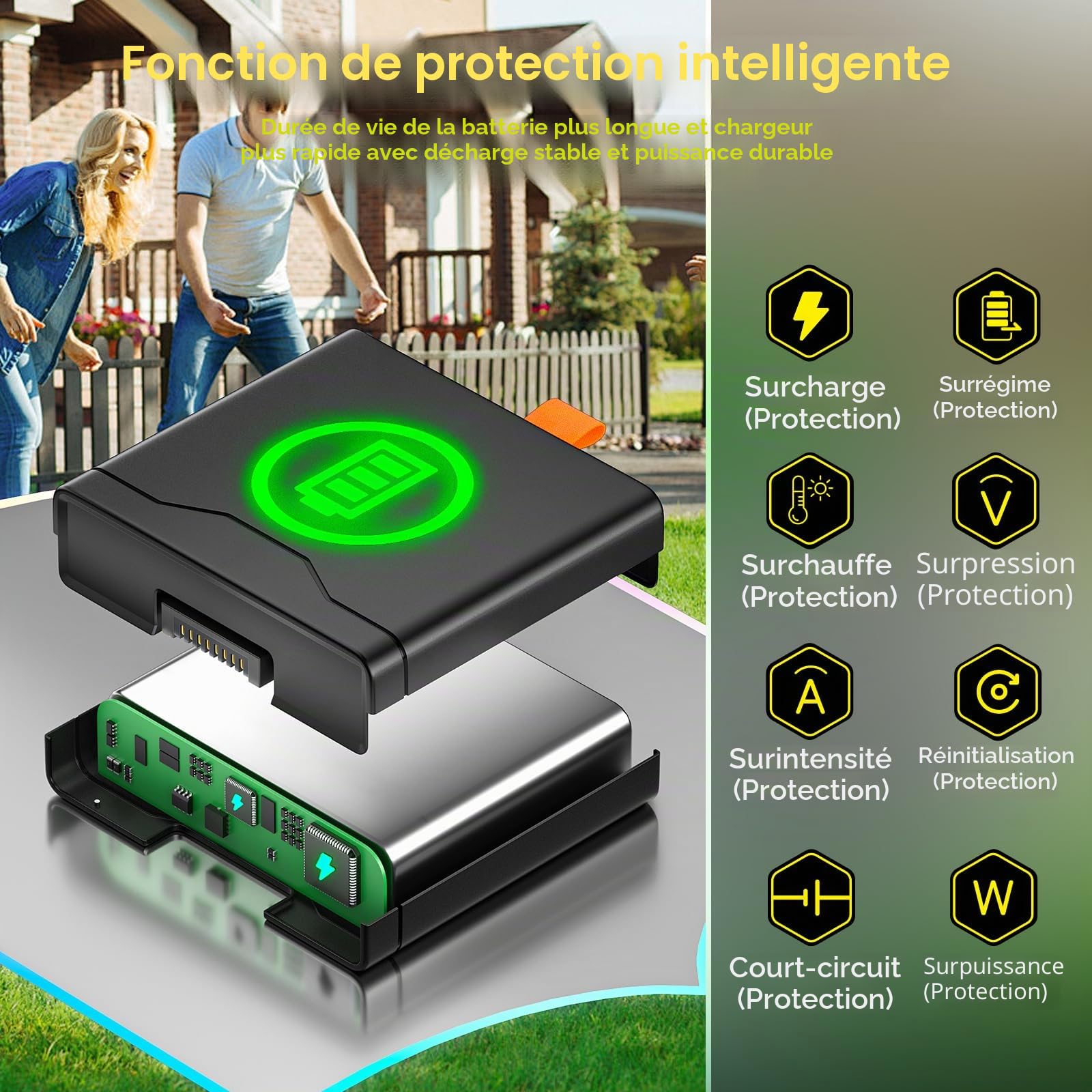 CITYORK 7,4V/10800mAh Batterie de rechange pour enceintes Bluetooth JBL Partybox Stage 320 / JBL Xtreme 4, échangeable en quelques secondes pour que la fête dure deux fois plus longtemps