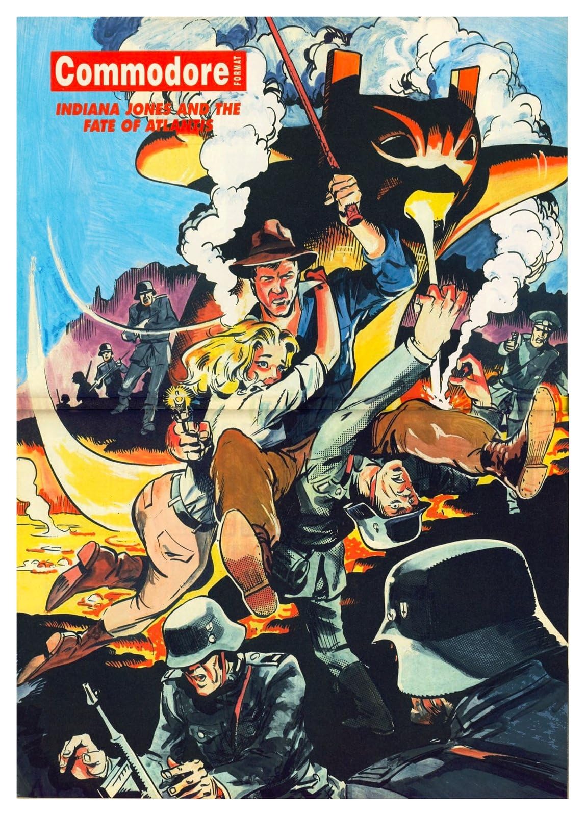 Indiana Jones and The Fate of Atlantis 8 A0 Poster on Canvas - Movie Art Poster in varie dimensioni per idee soggiorno o camera da letto. Immagini di film cult senza bordi Classic Iconic 70s 80s 90s