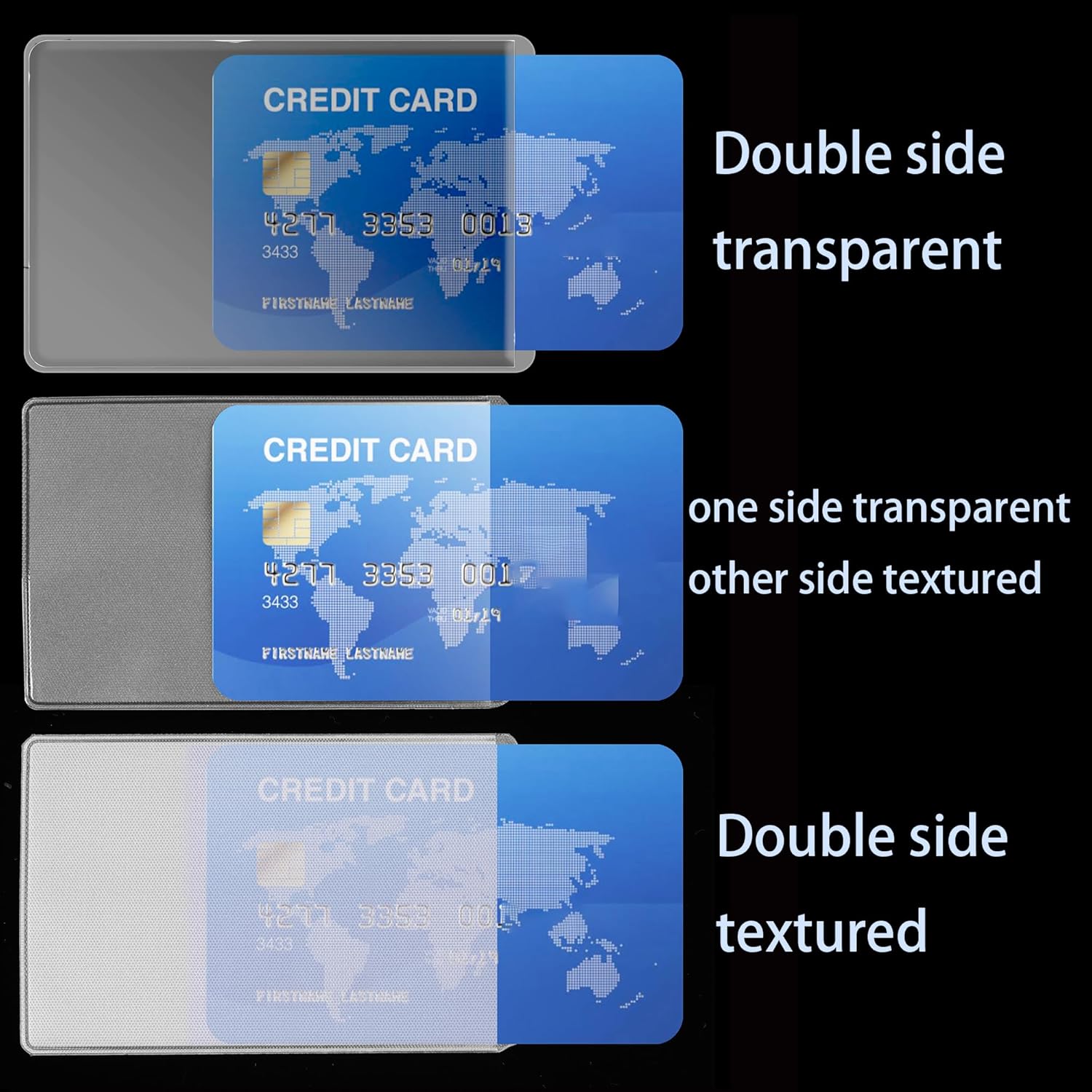 100 Pcs Waterproof New Medicare Card Holder Protector Sleeve for Credit Card License ID Business Card and Social Security ID Vertical Business Sleeves Frosted ID Protector