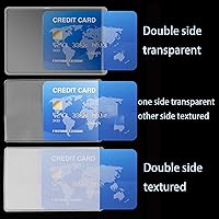 Vista 3 de 100 fundas protectoras impermeables para tarjetas de crédito, licencia, identificación, tarjeta de visita y seguridad social, fundas verticales