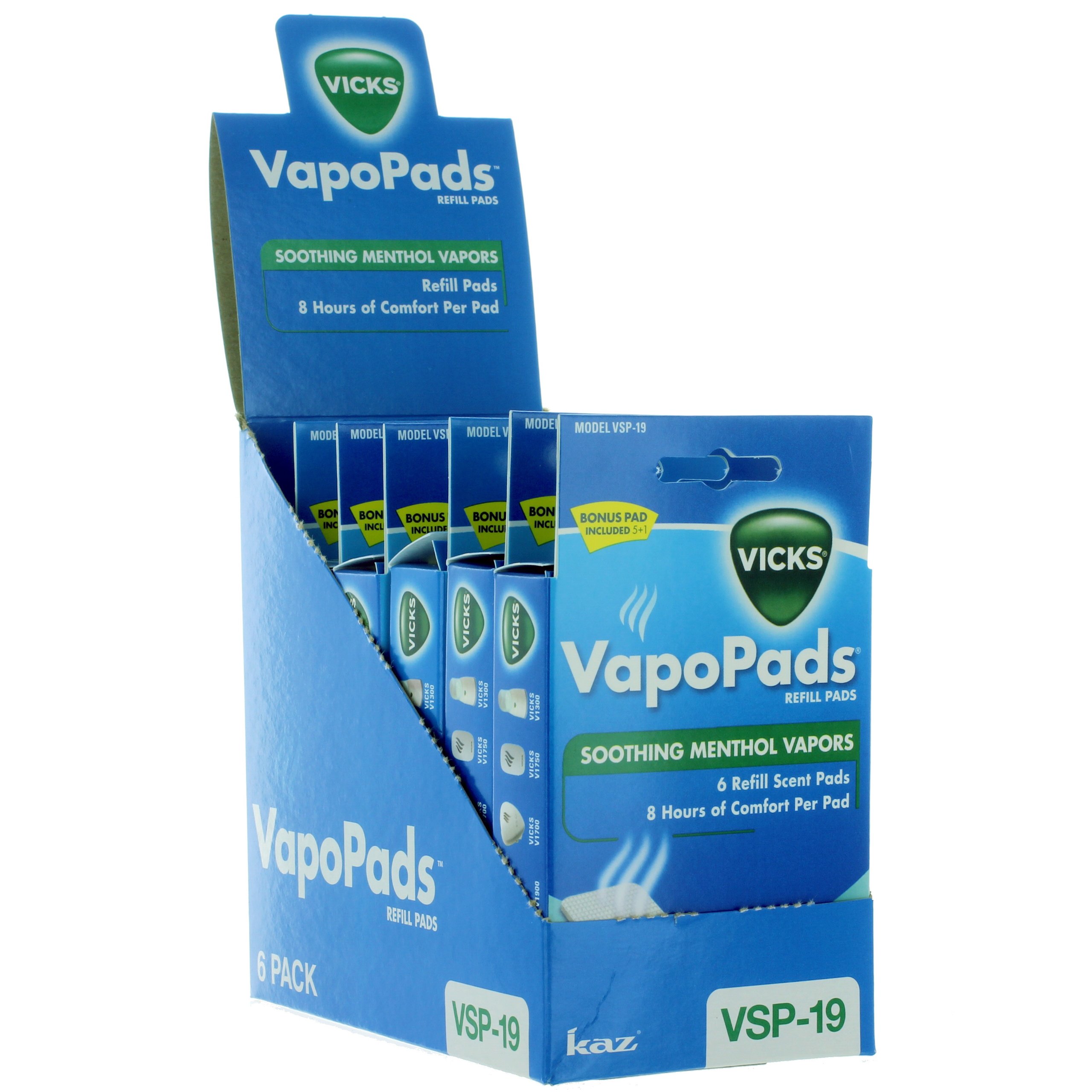 Vicks VapoPads Refill Scent Pads, Soothing Menthol Vapors, 6 Count (Pack of 1)