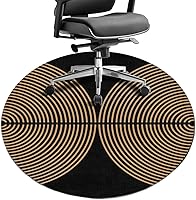 Vista 10 de Tapete para silla de oficina para suelo de madera dura, 47 x 47 pulgadas, alfombras redondas para sillas rodantes para oficina, computadora