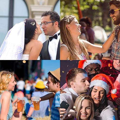 Miniatura 7 de 4 pinzas para el cabello con perlas brillantes y diamantes de imitación, pequeños pasadores de metal para el cabello, accesorios decorativos para el