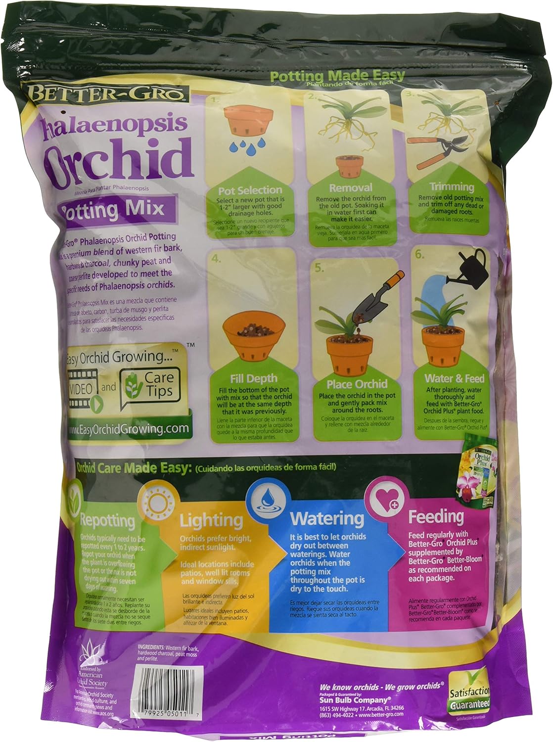 Sun Bulb 5011 Better-Gro Phalaenopsis Mix, 8 Quarts : Soil And Soil Amendments : Patio, Lawn & Garden