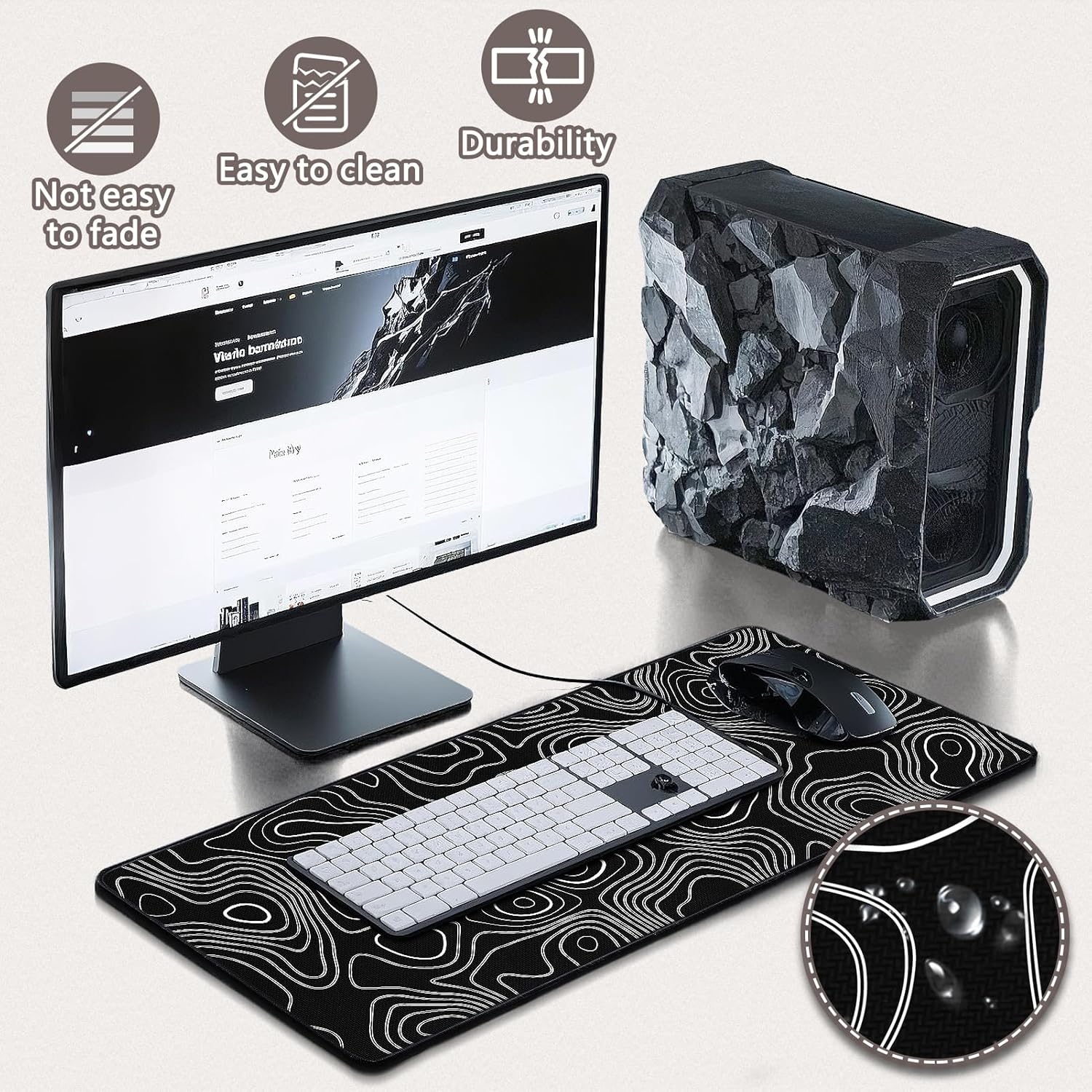 Mouse Pad Gaming - Desk Mat for Keyboard and Mouse - Large Mouse Pad for Desk, World Map Mousepad (31.5 x 11.8inch) with Non-Slip Base, Desks Pad Mat for Gaming, Office and Home 5 81vOMtA00aL. AC SL1500