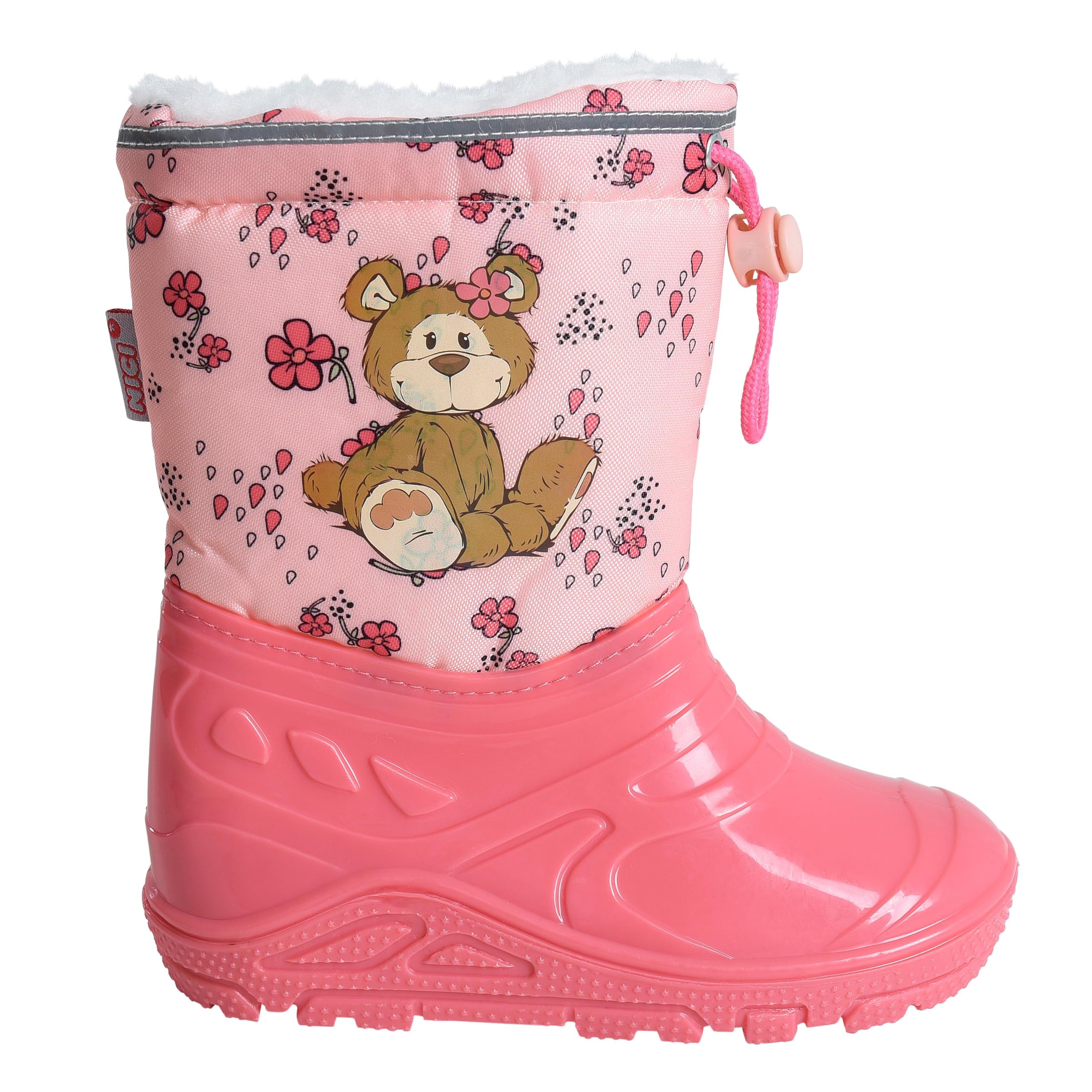 ESTEXO Kinder Gummistiefel Regenstiefel Thermostiefel Mädchen Jungen gefüttert Pink Bär