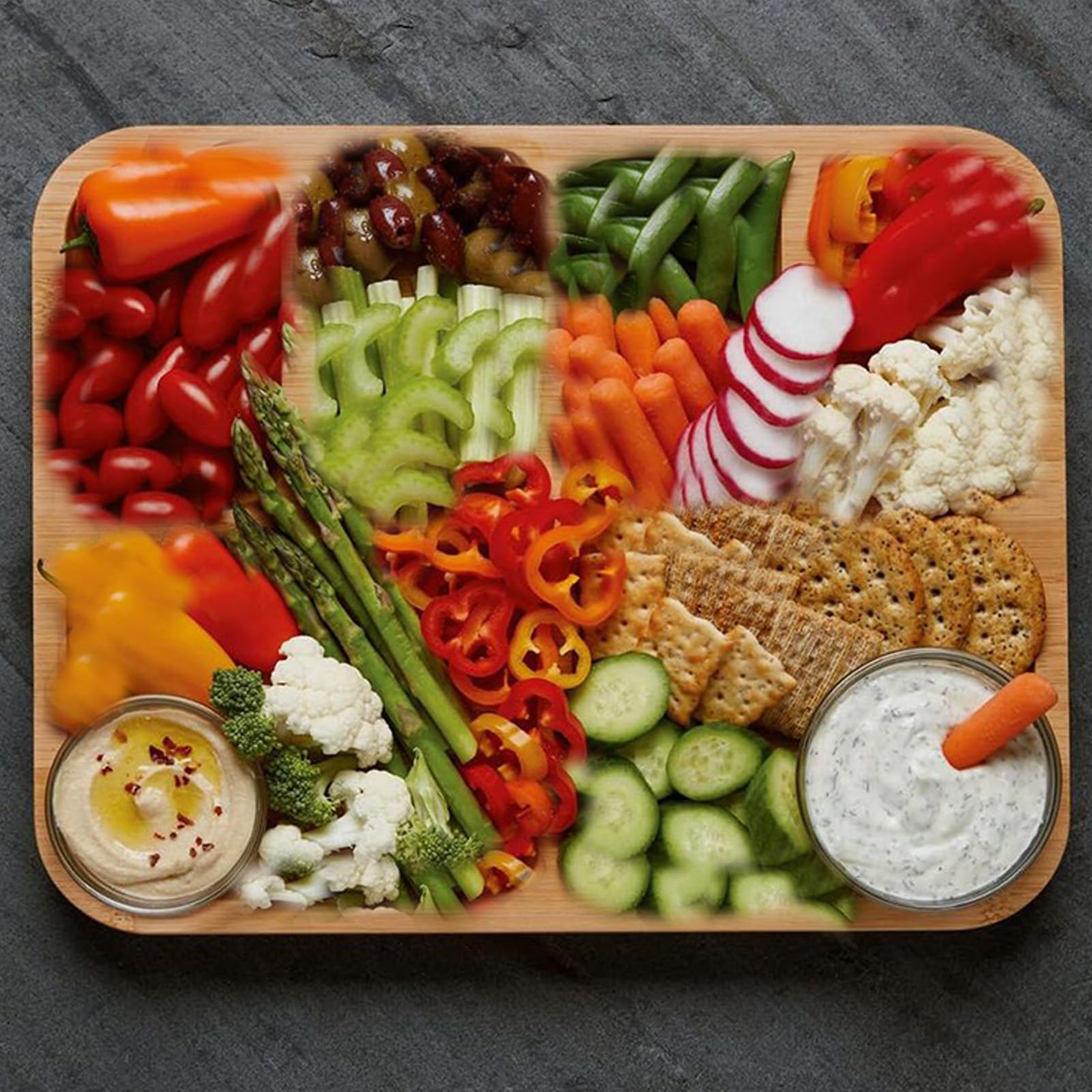 Tabla de queso con tapa transparente, bandeja de madera, para embutidos, con tapa con cierre, para preparar alimentos y servir ensalada de carne