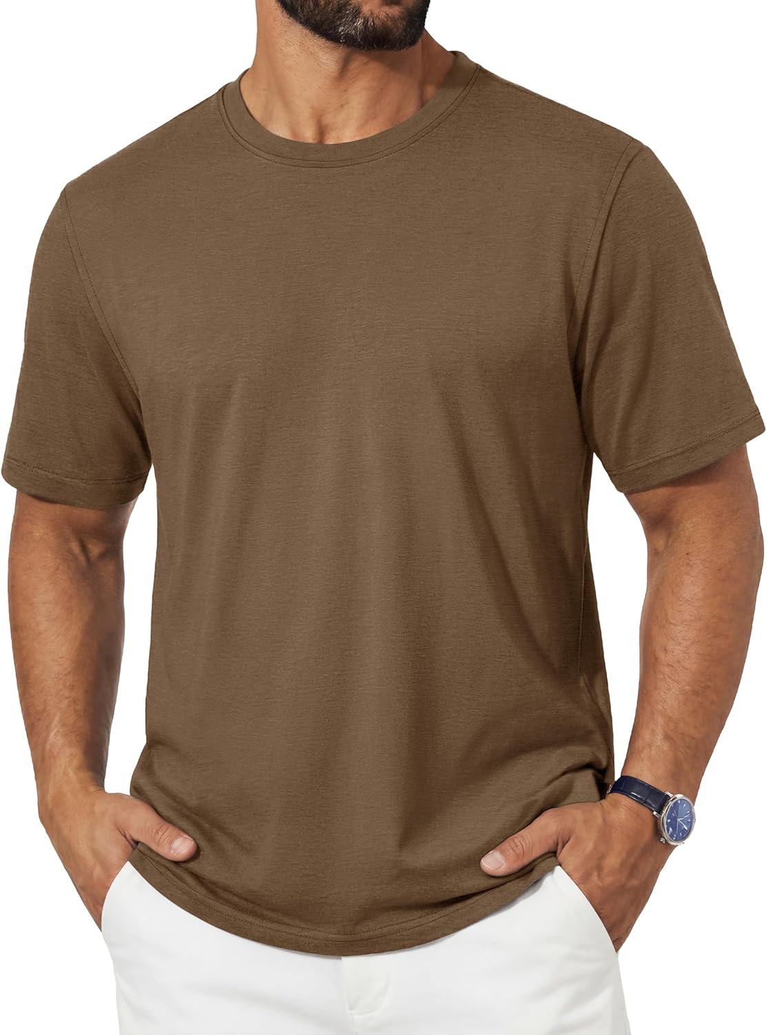 TACVASEN Men's T-Shirts Short Sleeve UPF50+ Mositure Wicking Shirts Lightweight Cooling Crew Neck Tshirt