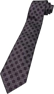 Donald Trump Neck Tie Purple and Silver with Gold Plated Emblem