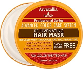 Rejuvenating Hair Mask and Deep Conditioner For Color Treated Hair with Argan Oil and Macadamia Oil By Arvazallia - Sulfat...
