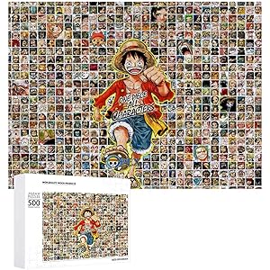 Amazon Co Jp 木製アニメパズルワンピース1000ピースアダルト漫画ジグソーdiy減圧ゲームキッズ教育アセンブリユニークなおもちゃの家の壁の装飾75 50cm おもちゃ
