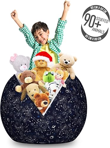 Miniatura 243 de Ambesonne Bolsa de juguetes de almacenamiento para perros, patrón con cachorros de raza pura, Bichon Pug Spitz Dachshund Poodle Shih Tzu, Rosa y