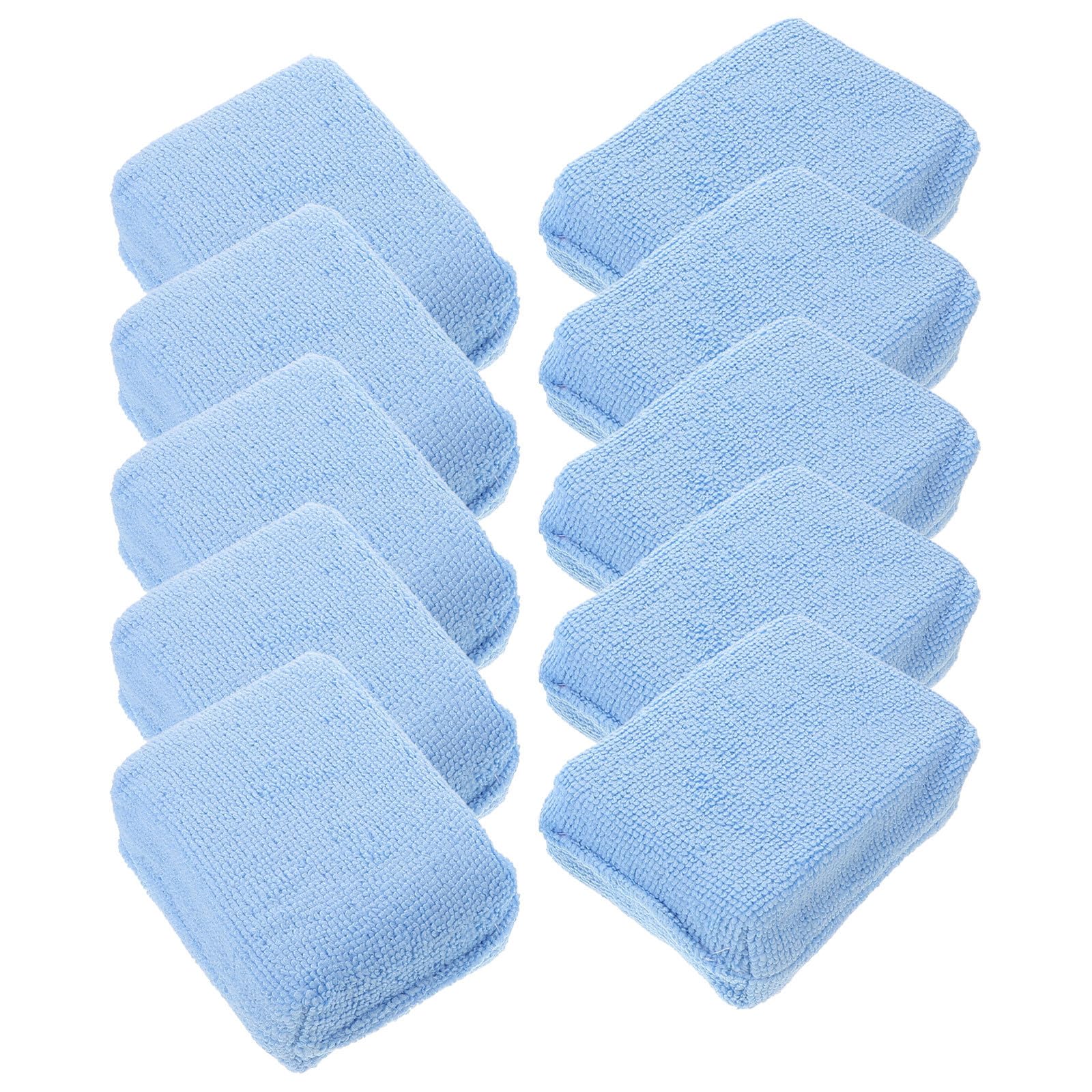 10 Almohadillas Aplicadoras Rectangulares de Microfibra para Pulido