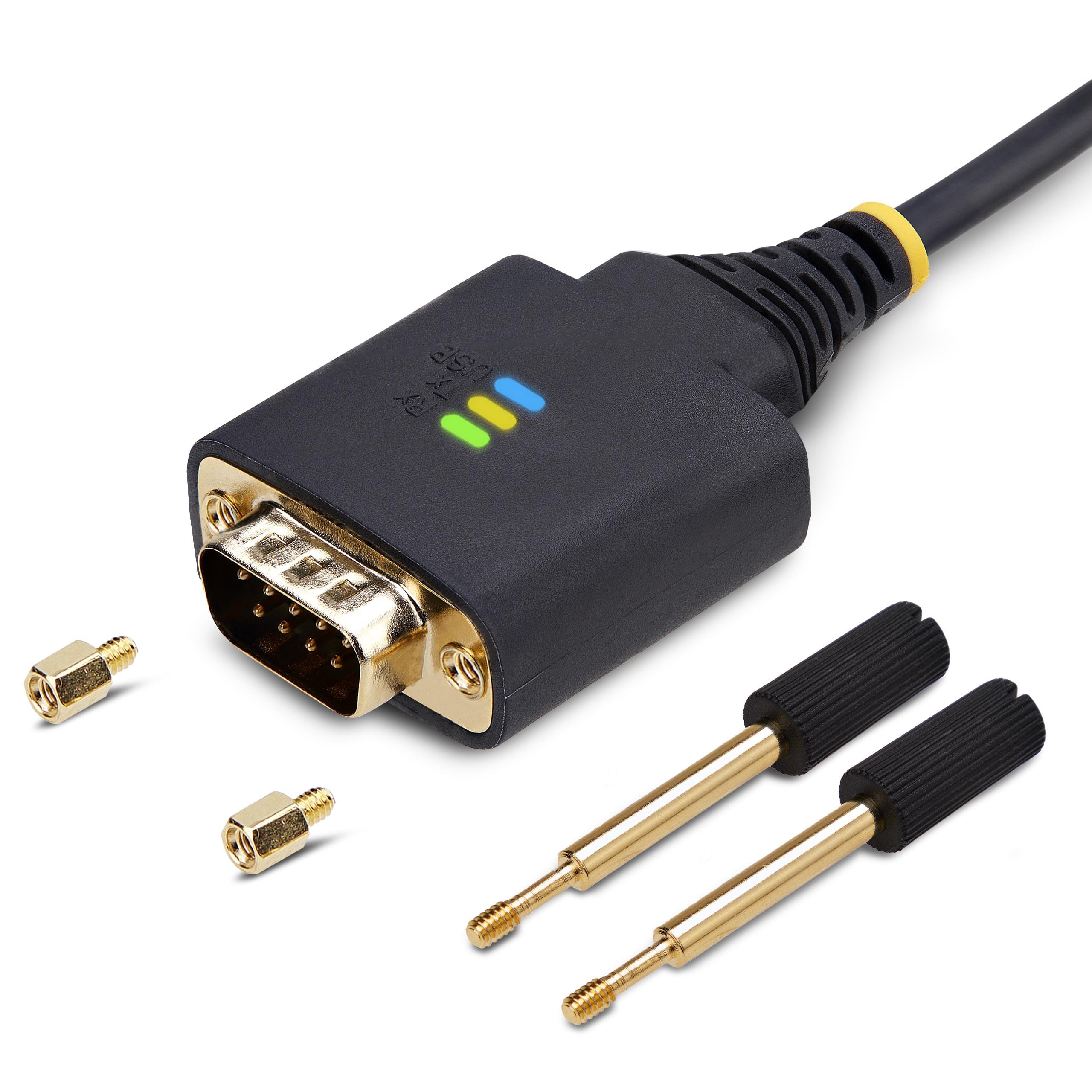 Startech 1Ft 30Cm Usb To Serial Adapter Cable Com Retention Ftdi Db9 Rs232 Inter