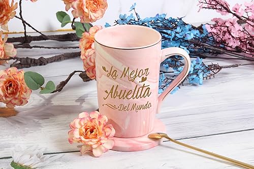 Miniatura 4 de WENSSY La Mejor Abuelita Del Mundo - Taza de La Mejor Abuelita, Regalos de Abuelita en español, regalos de cumpleaños para el Día de la Madre para