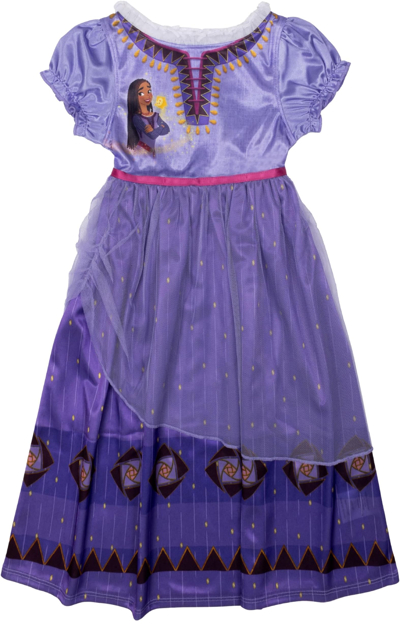 Disney Girls' Encanto | Frozen | Little Mermaid | Minnie Mouse Nightgown, Size 6