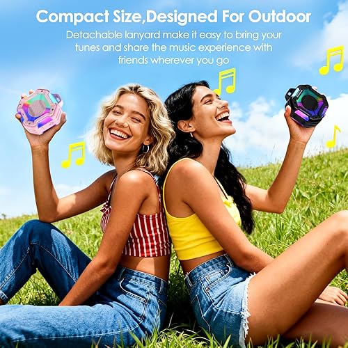 Miniatura 5 de Altavoz de ducha Bluetooth  Altavoces Bluetooth portátiles, IPX7 impermeable altavoz de ducha inalámbrico, altavoz al aire libre con luces, BT5.4,