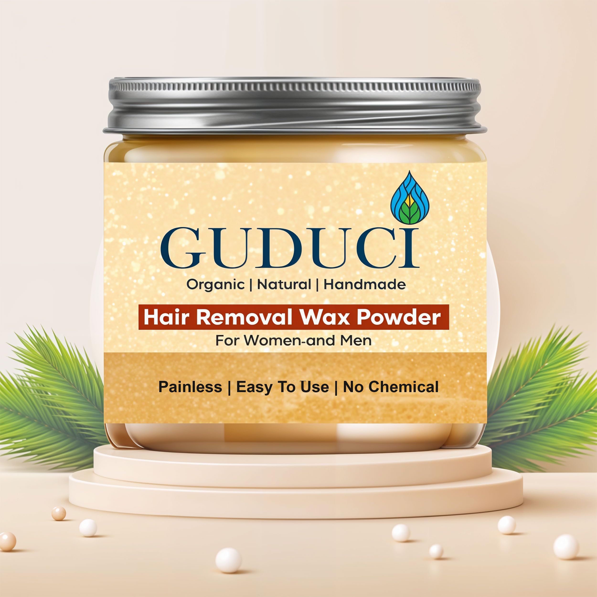 Herbal Hair Removal Wax Powder | Painless & Natural | Unisex Adult