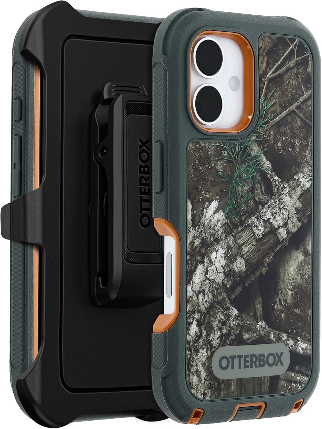 OtterBox iPhone 16 (Only) - Defender Series MagSafe Case - Realtree APX (Camo) - Holster Clip Included - Built-in Magnets - Screenless - Rugged & Durable - with Port Protection - Non-Retail Packaging
