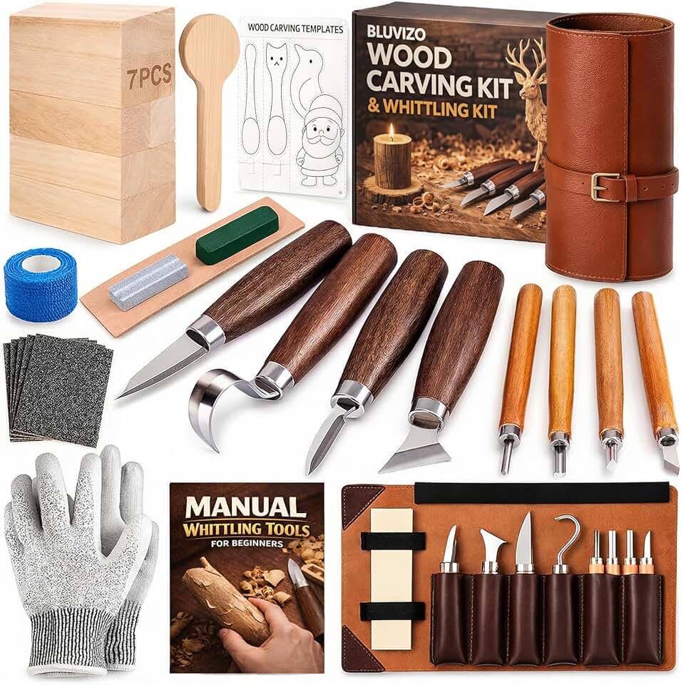 Wood carving tools kit for beginners